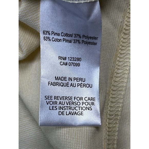 Travis Mathew The Zinna NL Golf‎ Polo Shirt Men 3XL Pale Banana Pima Blend New - Picture 7 of 11